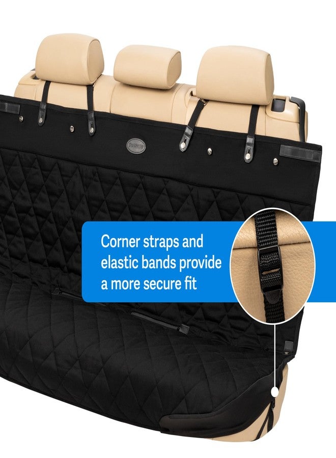 بيت سيف غطاء مقعد السيارة المبطن من بيت سيف هابي رايد - حماية متينة للمقعد الخلفي مع مقاومة للماء، مع إمكانية الوصول الآمن لحزام الأمان - يحافظ على نظافة المقاعد الجلدية ويحميها من الخدوش - Image 4